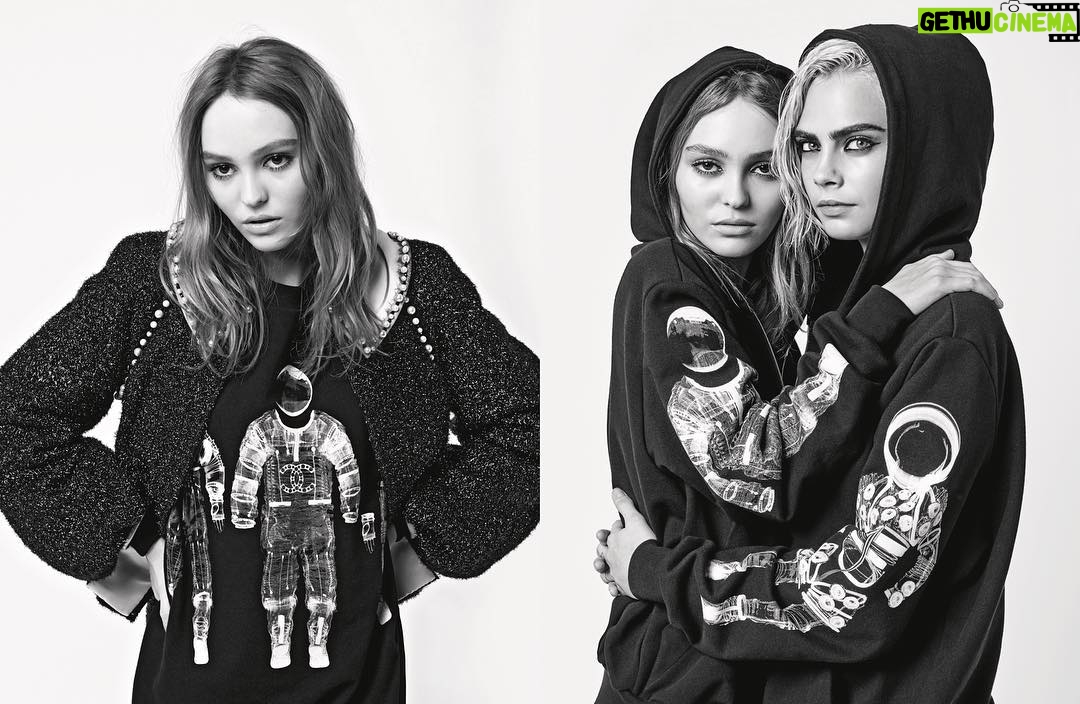 Lily-Rose Depp Instagram - @caradelevingne @chanelofficial ❤️