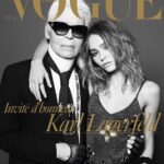 Lily-Rose Depp Instagram - 😍 @vogueparis cover shot by Hedi Slimane with the one and only @karllagerfeld ❤️ I feel so honored to share this cover with you, thank you so much for everything you've done for me. Love always 🌹🌹🌹