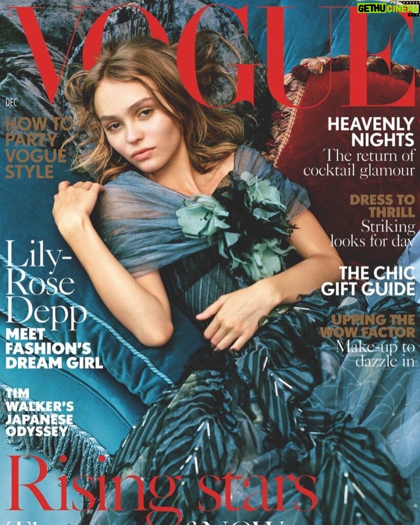 Lily-Rose Depp Instagram - December @britishvogue cover shot by @bruce_weber ❤️!!! Thank you so much, such a dream come true! And thank you to the best team #joemckenna @aarondemey1 #didiermalige ❣️