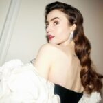 Lily Collins Instagram - All dressed up last night for the @bafta Awards! So honored to be included in such a special evening — and to present the award for special effects. Loved being back in London for a minute - and so fun to see so many friends and peers across the pond...