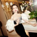 Lily Collins Instagram - All dressed up last night for the @bafta Awards! So honored to be included in such a special evening — and to present the award for special effects. Loved being back in London for a minute - and so fun to see so many friends and peers across the pond...