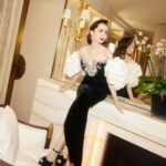Lily Collins Instagram - All dressed up last night for the @bafta Awards! So honored to be included in such a special evening — and to present the award for special effects. Loved being back in London for a minute - and so fun to see so many friends and peers across the pond...