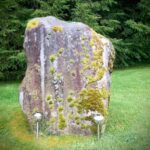 Linda Evans Instagram - The magnificent rock in my orchard stands tall and reminds me often... 🍃⠀ ⠀ “There will always be rocks in the road ahead of us. They will be stumbling blocks or stepping-stones; it all depends on how you use them.” ~ Friedrich Nietzsche