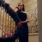 Lindsay Lohan Instagram - Had a very festive time at this shoot with @whowhatwear 🥰💕🥰 Styling: Sportmax Dress, Pomellato Necklace & Bracelet, and Stuart Weitzman Shoes. Team Credits: @whowhatwear  Photographer: Jingyu Lin / @jingyulin_ Stylist: Lauren Eggertsen / @laurenegg  Makeup Artist: Kristofer Buckle / @kristoferbuckle Hair Stylist: Danielle Priano / @daniellepriano Manicurist: Elle Gerstein / @enamelle Set Design: Selena Liu / @_selena.liu DP: William Du / @wirriamwu Executive Director of Creative: Alexa Wiley  Entertainment Director: Jessica Baker / @jbake21 Writer: Evan Ross Katz / @evanrosskatz