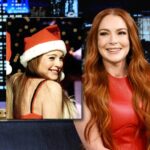 Lindsay Lohan Instagram - @lindsaylohan revisits “Jingle Bell Rock” in Falling for Christmas! #FallonTonight