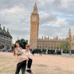 Lindsay Lohan Instagram - Now and Then. #TheParentTrap #bffs 👫 Big Ben Tower, London