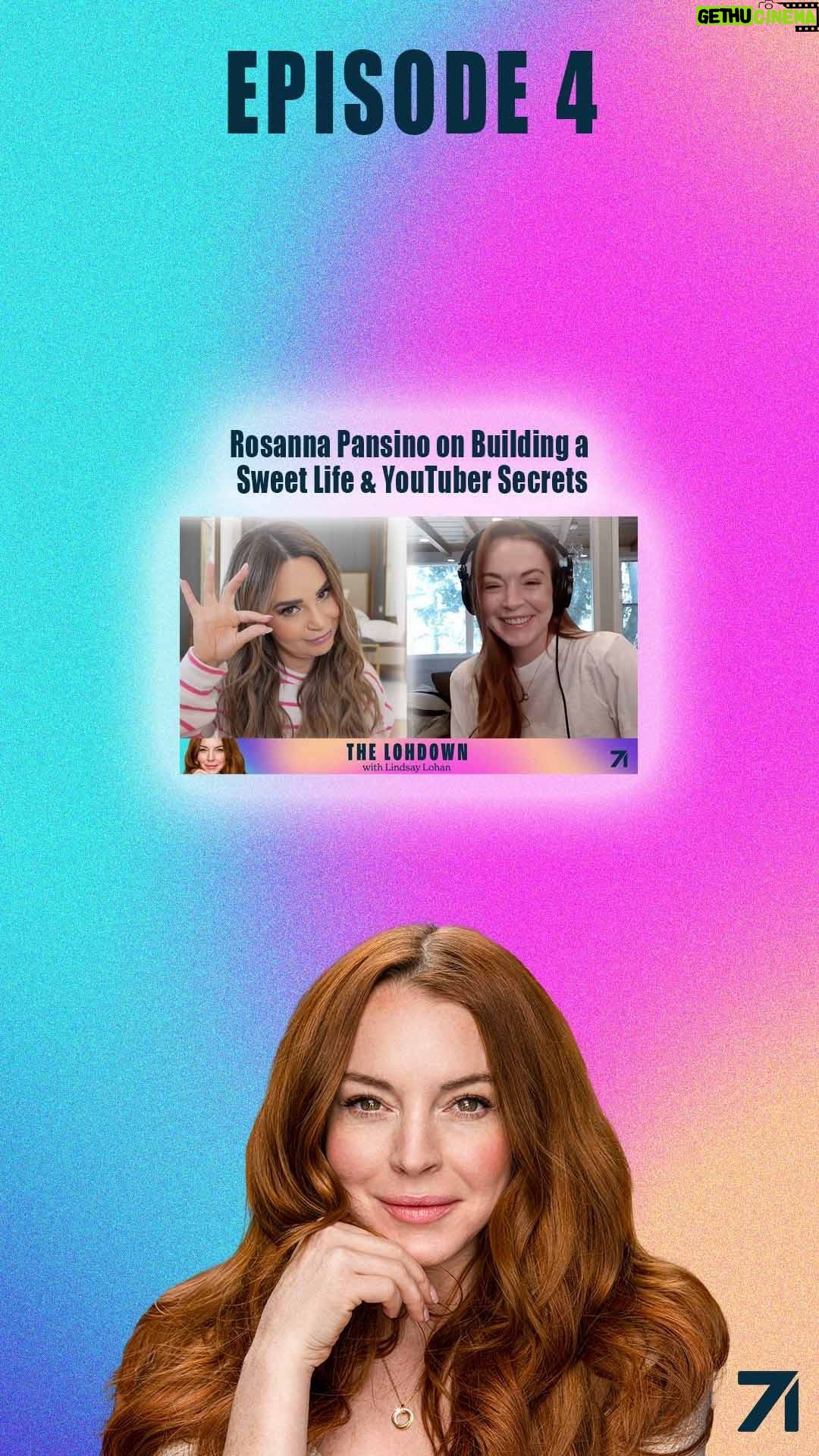 Lindsay Lohan Instagram - Rosanna Pansino on Building a Sweet Life & YouTuber Secrets I’m joined by actor, television host, YouTuber and Baking Connoisseur, Rosanna Pansino! I get the Lohdown on how she fell into the YouTube world, what it's been like building her brand across content mediums, and some of her best-kept baking secrets. Rosanna and I dish on our favorite sweets and reflect on the importance of knowing who you are and what you want. You won't want to miss the laugh-filled episode that is full of sugary sweetness! "Rumors" performed by Lindsay Lohan. (C) 2004 Casablanca Music, LLC; Universal Music Group; Sony Music Publishing @RosannaPansino @studio71us #TheLohdown #LindsayLohan