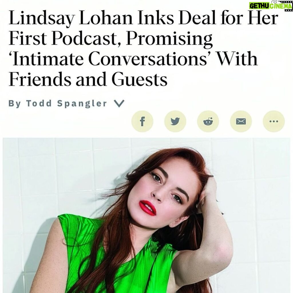 Lindsay Lohan Instagram - I’m excited to partner with Studio 71 in the development and production of my podcast. I’m looking forward to connecting more with my fans and having intimate conversations with thought leaders and friends across all industries. 😎