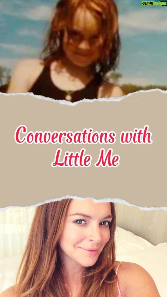 Lindsay Lohan Instagram - Conversations with Little Me 🥰 #conversationswithlittleme #throwbackthursday #tbt