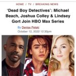 Lindsey Gort Instagram - just in time for spooky szn 👻 so excited to join this crazy cool project, do fun spooky things with friends, and live out my librarian fantasy. 📚☠️👻🔪 thank you @dccomics @warnerbrostv @steveyockey76 @davidrapaport @hbomax #deadboydetectives