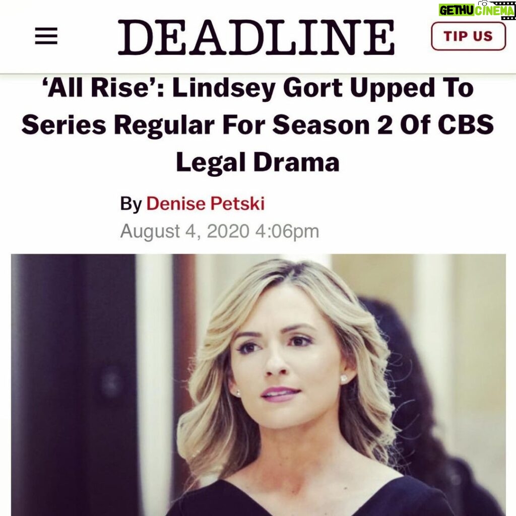 Lindsey Gort Instagram - life can be pretty spectacular. overwhelmingly grateful to be an official member of @allrisecbs. i have loved this part from the moment the audition came to my inbox, and have had a death grip on it ever since. the cast, the crew, the creators, the producers, the writers- everyone went out of their way to make me feel like part of the family from day 1, now it’s just official. can’t wait to get back in the courtroom. also Breonna Taylor’s murderers are still free. #allrise #allrisecbs