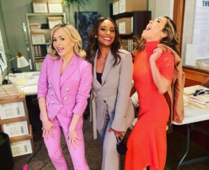 Lindsey Gort Instagram - monday night! see how it starts to *swipe* how it ends…just another day in court! tune in 9p/8c! only two episodes left in season 2 😭😭 #allrise #allrisecbs 📸: @sharpmakeup