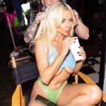 Lindsey Pelas Instagram - Behind the scenes shooting my 2022 Calendar! This one's gonna be... 👀 Well you'll see soon...... 👽 @martin_depict @peterhairbh @makeupbydion #glam #makeup #behindthescenes