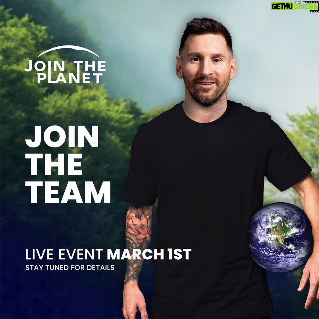 Lionel Messi Instagram - Mark your calendars for March 1st! We will unveil something unique aimed towards a greener and brighter future; designed to ignite awareness and foster positive change for our planet. Stay tuned for more details! Join the Team, @jointheplanet 🌎 ¡Reserven el 1 de Marzo en sus calendarios! Vamos a revelar algo único para un futuro más verde y brillante; diseñado para despertar conciencia y fomentar un cambio positivo en nuestro planeta. ¡Manténganse atentos para más detalles! Unite al Equipo, @jointheplanet 🌎