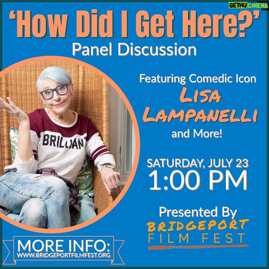 Lisa Lampanelli Instagram - We are beyond thrilled to welcome comedic icon @lisalampanelli as a special guest at the 2022 Bridgeport Film Fest! Lisa will give us a glimpse into her artistic journey and share how the ‘Queen of Mean’ transformed into the ‘Queen of Meaning’! The panel will be moderated by Artistic Director, Jason A. Coombs. Other panelists will be announced soon! Tickets are currently available for the July 23 event! #linkinbio #BFF2022 #2022BFF #FilmFest #LisaLampanelli #icon #paneldiscussion #thingstodoinbpt #ctvisit #ctvibes #theklein The Klein