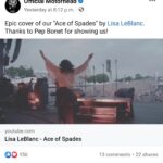Lisa LeBlanc Instagram - Thank you, thank you, thank you @officialmotorhead for this shout out. I'm so, so honoured and pretty speechless that you liked my cover of your song. 🪕🙏