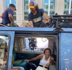 Lisette Olivera Instagram - here’s some bts of episode 6. yes, I ripped my pants. hope you’re keeping up. things are getting wild on @disneynt