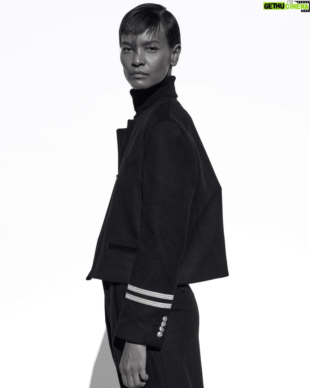 Liya Kebede Instagram - Sombre mood 🌚 @celine @kotobolofo @numeromagazine @babethdjian @rebeccableynie @harold_james @hair_hasenbein