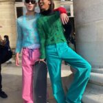 Liya Kebede Instagram - Kids who dress together skate together 💗🛹 @rafsimons @evanmock Paris, France