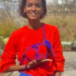 Liya Kebede Instagram - @loewe mini Elephant bag matching my outfit 😂 ❤️❤️details made by women from the Samburu Workshop in Northern Kenya- collaboration with #KnotOnMyPlanet to help secure a future for elephants and raise money for the @ElephantCrisisFund #loewekomp #elephantcrisisfund #loewe