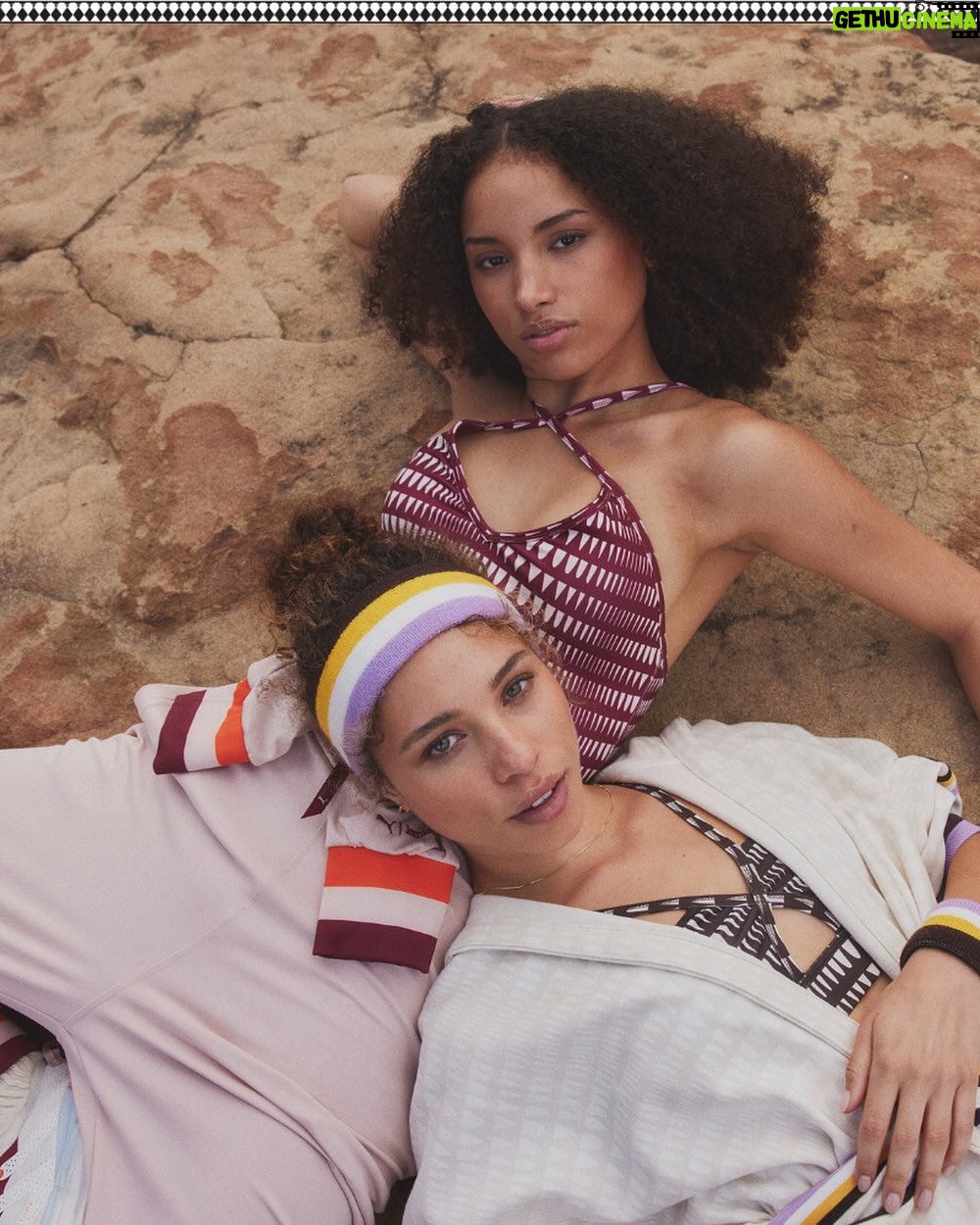 Liya Kebede Instagram - Our new collaboration @puma x @lemlemofficial is now available! π€πΈπ€ Awaken your wanderlust and join us on a journey of self-discovery and wellness with this gorgeous & innovative high performance activewear. Photography: @samkweskin Talents: @cammypatt , @naomiecurly #lemlemxpuma #activewear #fashionandsport #sustainablefashion #lemlem #pumaxlemlem