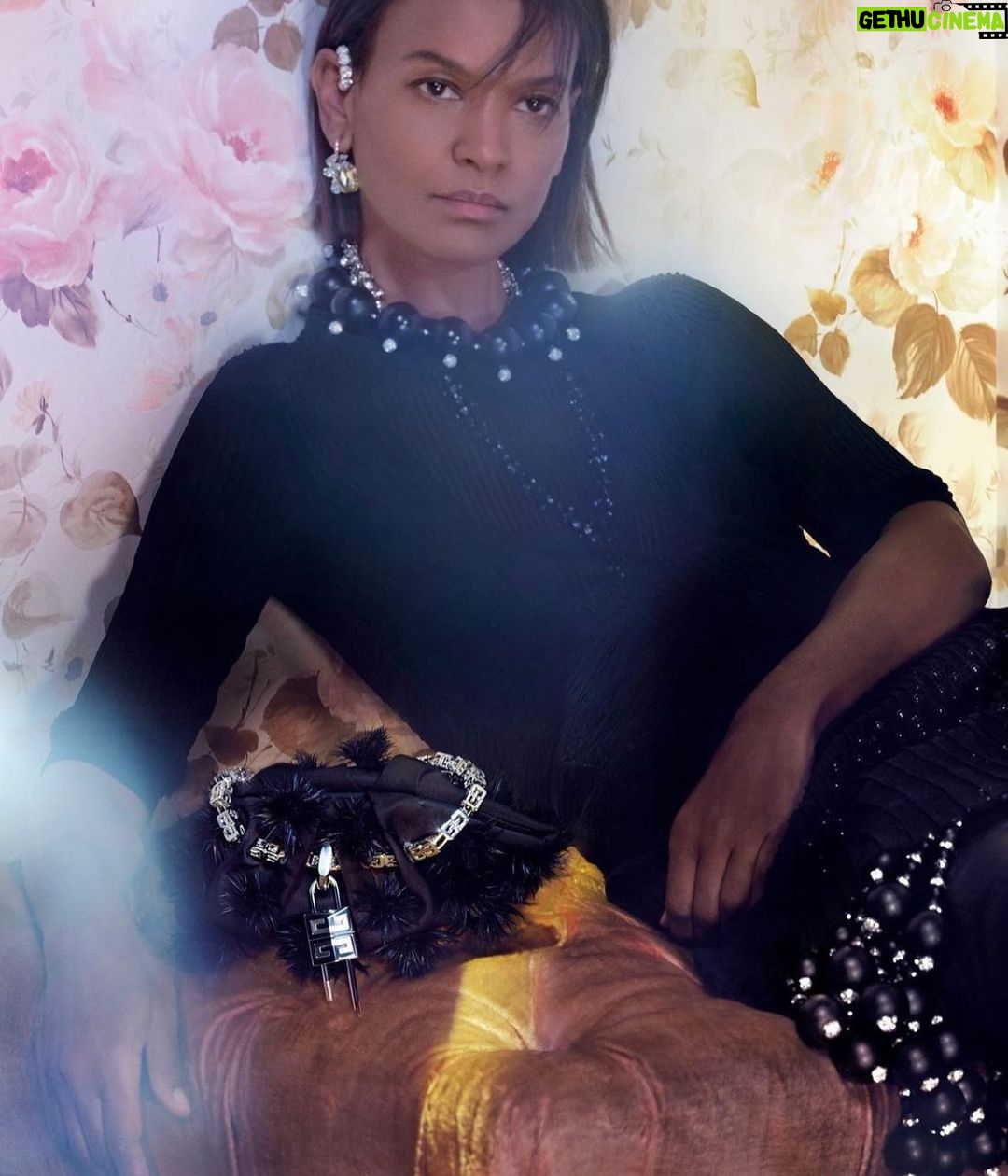 Liya Kebede Instagram - @givenchy 🖤 @matthewmwilliams 🖤 @nick_knight 🖤 @lucia_pieroni @duffy_duffy