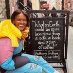 Liya Kebede Instagram - Dreaming… Obsessed… Loved it… @bibliothequenyc #bookshop #bookstagram #bookseverywhere #dream #newyork #bibliothequenyc #booksandcoffee #cappuccino