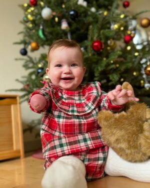 Liz Trinnear Instagram - Baby bear’s first Christmas! 🎅🏼 🎄