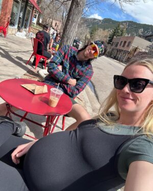 Liz Trinnear Instagram - Bucket hats and onesies. Waiting on our bff ☀️ @nathanielmotte 
.
.
.
(Also - everyone needs these @aritzia TNA Butter onesies)