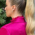 Liz Trinnear Instagram - 💕EMMYS GLAM💕 Hair: @matthewstylist Styling: @katiektobin Makeup: me Stye: 👿 #makeup #hairstyles #glam #glampony #redcarpet #barbiecore #barbie #fashion #suitstyle