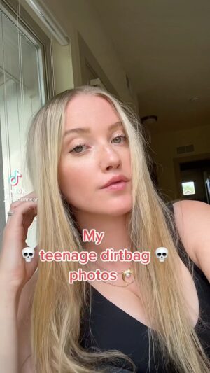 Liz Trinnear Instagram - It wasn’t a phase, it was a lifestyle 😂 ☠️ #teenagedirtbag #oldergenerationontiktok #elderemo #millenial
