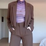 Liz Trinnear Instagram - The brown suit that everyone has 😂🧥🤎👜… #ootd #zara #afrm #suit #style