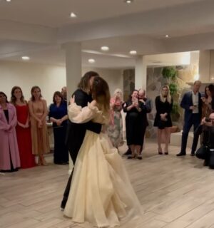 Liz Trinnear Instagram - Two of my favorites got married last weekend and it took me over a week to recover from smiling so hard (and to make this post) 😭😂💕
Their wedding was so full of love, happiness and magic, it was like a real life fairytale ✨
@lauramosescollins looked like a princess and @matthewstylist is her prince. 
I’ve known Matt for 12 years now and I’ve NEVER seen him so darn happy (and that’s saying a lot because he’s the happiest, most positive guy I know). Standing by his side as a groomswoman was an honor 💕 Laura is the kind of person you hope your best friend marries and I like to think that Matt is not the only lucky one here, we all gained Laura as a friend and I’m forever grateful. WHAT A BLAST! 💕💕💕
(Also - @nathanielmotte said I was serving up some Neo from the matrix vibes in my custom @alfredsung suit dress 😂 - hence photo number 3) 
Also also - shoutout to @reformation for making us gals look extra special for rehearsals 💕