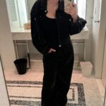 Liz Trinnear Instagram - Rhinestone denim 🖤🤠