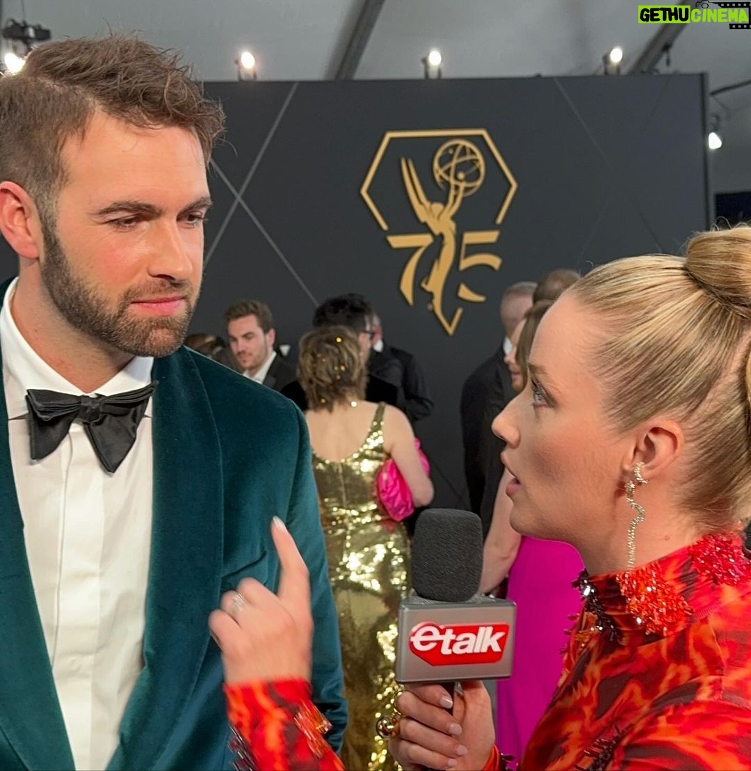 Liz Trinnear Instagram - Emmys 2024 🔥 Flavortown chic (coined by @nathanielmotte) inspired by @guyfieri . . Styling @simonefaloona Hair: @matthewstylist