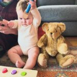 Liz Trinnear Instagram - Baby bear’s first Christmas! 🎅🏼 🎄