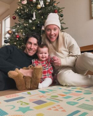 Liz Trinnear Instagram - Baby bear’s first Christmas! 🎅🏼 🎄