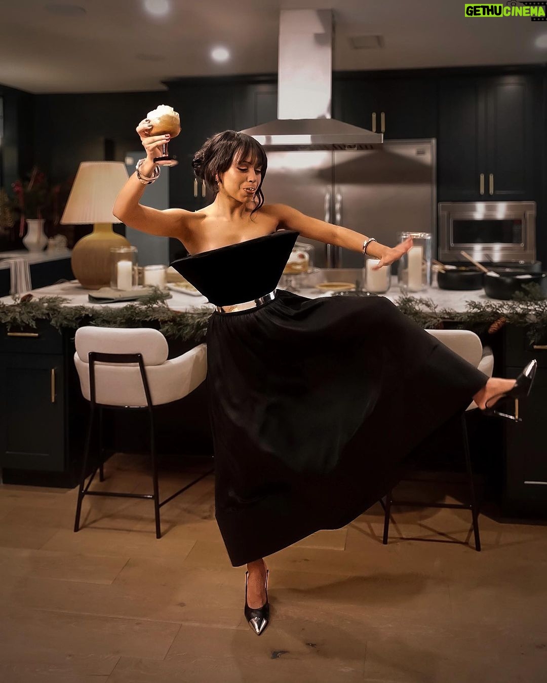 Liza Koshy Instagram - built like an espresso martini. thank you to @archdigest for inviting yourself over. sorry for being such a hoot.