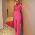 Liza Koshy Instagram - Barbie pink for opening day of @transformersmovie • swipe for spoilers Brooklyn, New York