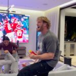 Logan Paul Instagram - We’re gonna have to change the @patrickmahomes bottle. CONGRATS TO THE 3X CHAMP!! Allegiant Stadium
