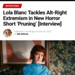 Lola Blanc Instagram - It is I, the wearer of many hats. Thank you so much to everyone who’s covered @pruningfilm so far. It’s been an honor being able to discuss this film we worked so hard on - full credits in my film fest announcement posts. If you want to see Pruning in person, it’s screening in LA this Sunday at @hollyshorts! Tickets on sale now in my bio, and new festival announcements in different cities/countries coming soon. Also, @trustmepodcast fans and horror fans, come see Karyn Kusama’s The Invitation on August 30th at @am_cinematheque! Your girls @meaganelizabethgrainger and I will be introducing it. Also listen to my new song and add it to playlists because a girl with this much headwear has got to be shameless ✨
