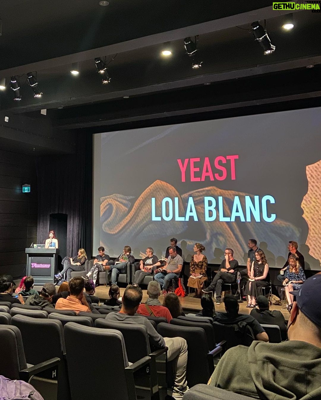 Lola Blanc Instagram - I feel so lucky that I get to have these memories from @fantasiafestival to conjure up and tell boring stories about when I’m old and washed up and reminiscing about the good old days. It was incredibly nerve-wracking reading my first piece of fiction out loud on a stage next to such formidable writers in the Haunted Reels collection, and screening @pruningfilm in the most insanely good shorts block I’ve ever seen, but was it worth every second of anxiety? Yeah duh. Love my people, love this community. I even love that awful Airbnb because of who was in it with me. Thanks for taking me in and humoring my outfits, friends. And go buy the book! Fantasia International Film Festival