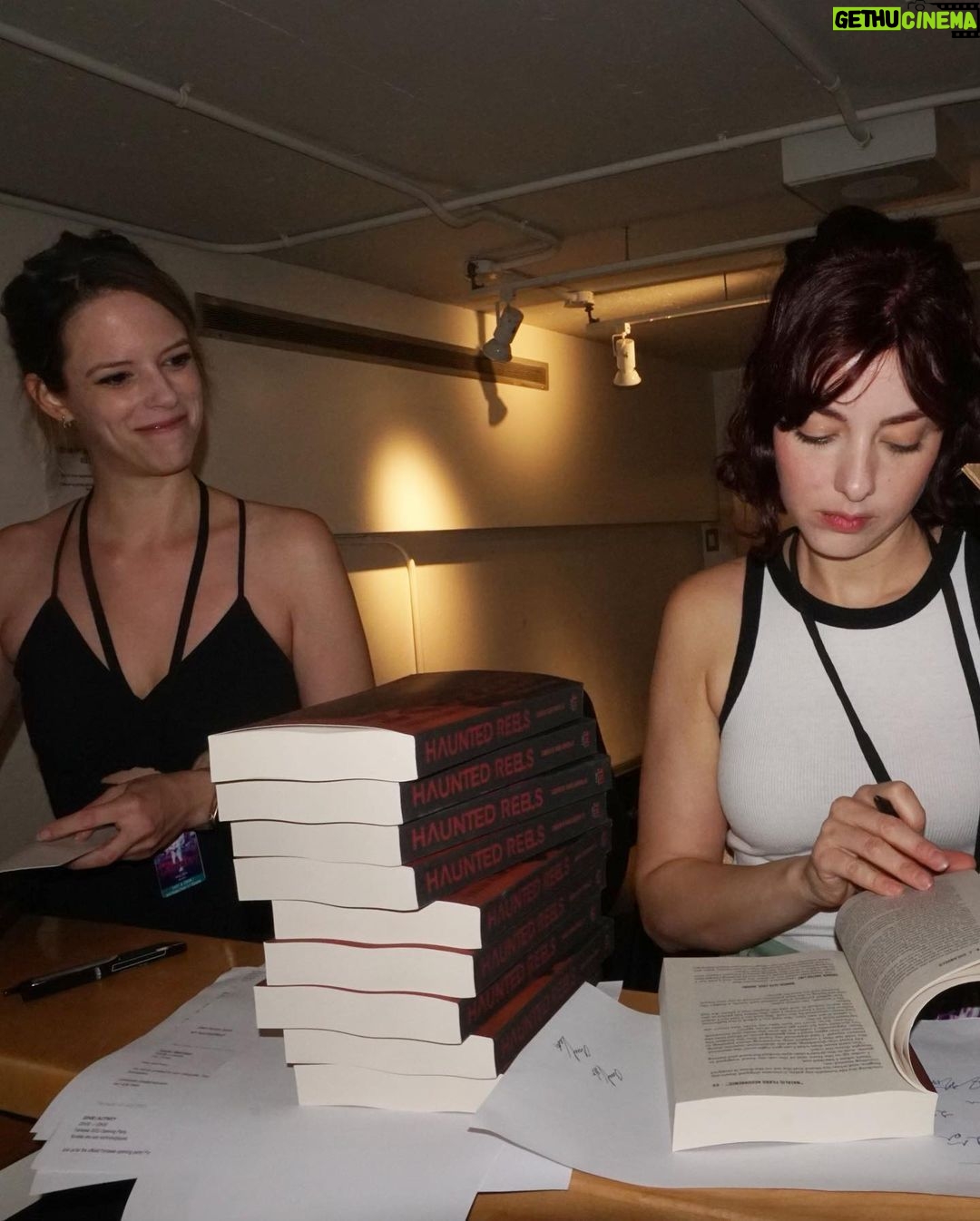 Lola Blanc Instagram - I feel so lucky that I get to have these memories from @fantasiafestival to conjure up and tell boring stories about when I’m old and washed up and reminiscing about the good old days. It was incredibly nerve-wracking reading my first piece of fiction out loud on a stage next to such formidable writers in the Haunted Reels collection, and screening @pruningfilm in the most insanely good shorts block I’ve ever seen, but was it worth every second of anxiety? Yeah duh. Love my people, love this community. I even love that awful Airbnb because of who was in it with me. Thanks for taking me in and humoring my outfits, friends. And go buy the book! Fantasia International Film Festival
