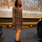 Lori Mae Hernandez Instagram - WOW!!!!!!!!!!! OH MY GOD!!!!! I want to say more but I can’t!!!!!!!! November 11th!!!!! Black Panther Wakanda Forever at the WGA!!!!!!! 10/10!!!!!!!!! Made me cry!!!!!!!!! #nospoilers #blackpanther #wakandaforever #wga #marvel Writers Guild Screening Room