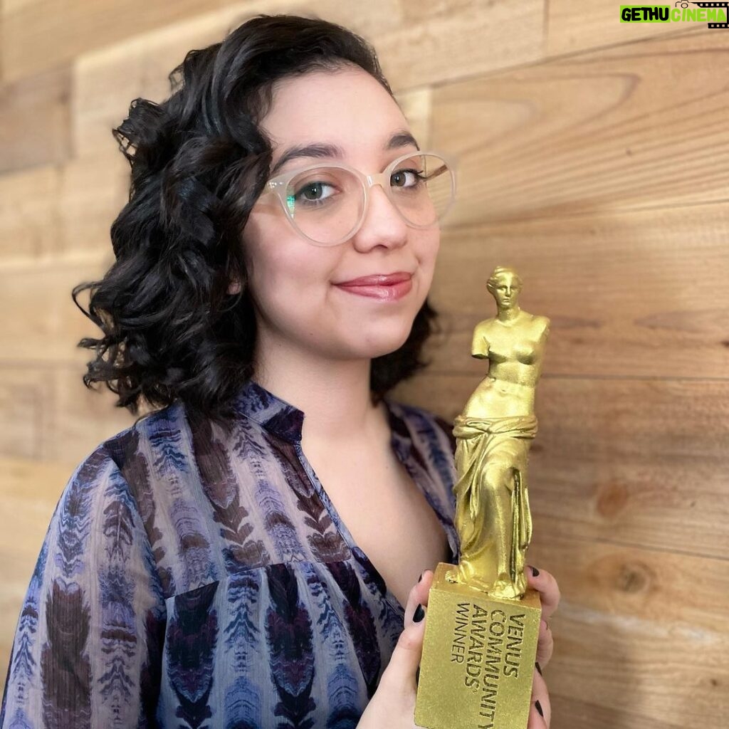 Lori Mae Hernandez Instagram - Thank you thank you thank you!!!!! This one’s for MONA!!!! MONA was a blast to shoot and I could not have asked for a better group of people to do it with!! 🏆🥇✨🌟#mona #venuscommunityawards #winner #shortfilm #shortfilms #scifi