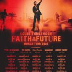 Louis Tomlinson Instagram - FAITH IN THE FUTURE WORLD TOUR 2023. NORTH AMERICA. Can’t wait to get back on the road very soon! Joining me will be @theacademic @thesnuts @giantrooksmusic @snarlsband and @andrewcushin. Tickets on sale now. Link in bio.
