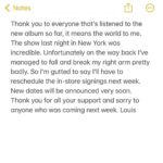 Louis Tomlinson Instagram -