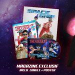 Lucas Hauchard Instagram - Vous ne rêvez pas : je lis un magazine Trei Degete. On l’a fait comme dans les années 2000 : 20 pages, 1 poster, et le single physique de ‘Spaceship’ ! On a aussi fait un peu de merch intergalactique 🌍 Lien de la boutique en bio ! Design magazine @theodorebonnet Design merch @florenthauchard