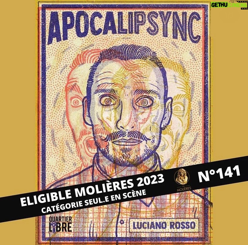 Luciano Rosso Instagram - Encore en shock et trop content ! Un rêve ! MERCI 🙏🏼 @m.saccomic @unpoyorojo @qlp_prod @oriapuppo @rondpointparis #apocalipsync #molieres #reconnaissante Théâtre du Rond-Point