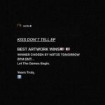 LuckyDesigns Instagram - My Entry Cover Art for @not3s New EP “Kiss Don’t Tell”